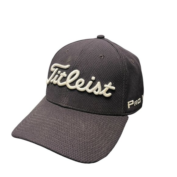 Titleist Pro V1 FJ Golf Cap Hat‎ Black Adjustable Embroidered Back Logo L/XL - Picture 1 of 16